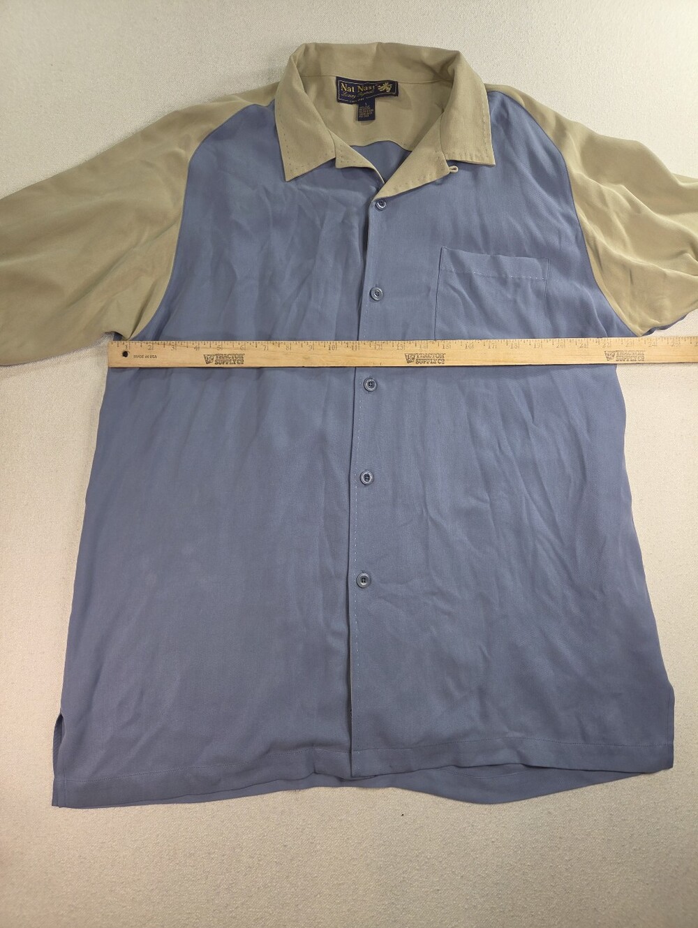 Nat Nast Silk Colorblock Shirt Men’s Large - Picture 4 of 6